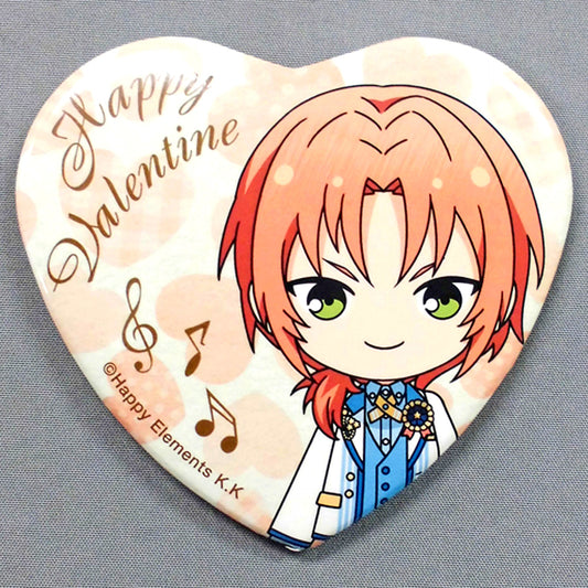 Leo Tsukinaga Ensemble Stars Valentine Heart Badge 3rd Anniversary Group B Valentine Marukaku Badge 2019 Ver. Purchase Bonus [USED]