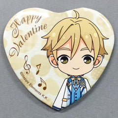 Ensemble Stars! Tomoya Mashiro Valentine Heart Button 3rd Anniversary Group B Valentine Marukaku Button 2019 Ver. Purchase Bonus [USED]