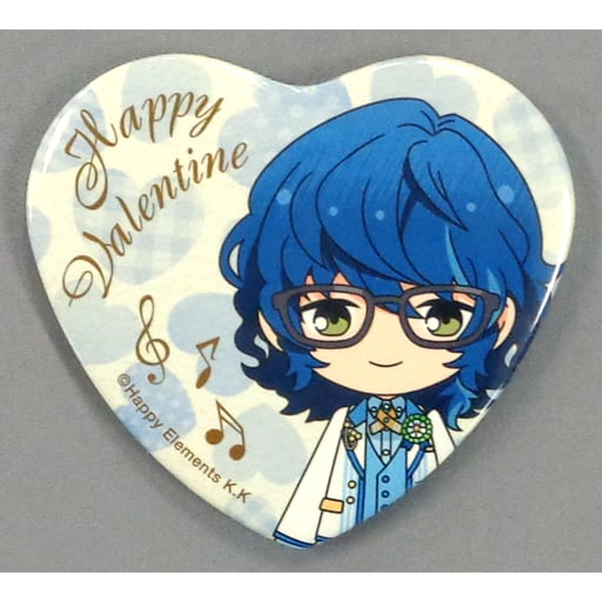 Ensemble Stars! Tsumugi Aoba Valentine Heart Can Badge 3rd Anniversary Group B Valentine Marukaku Can Badge 2019 Ver. Purchase Bonus Buttons [USED]