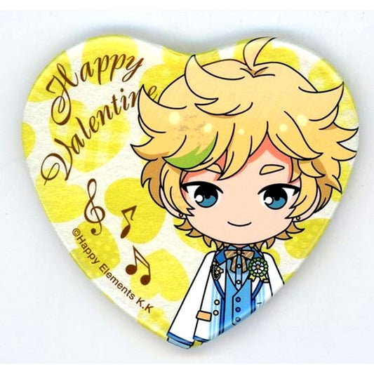 Sora Harukawa Ensemble Stars Valentine Heart Badge 3rd Anniversary Group B Valentine Marukaku Badge 2019 Ver. Purchase Bonus [USED]