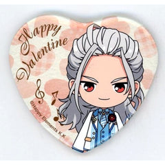 Ensemble Stars! Nagisa Ran Valentine Heart Can Badge 3rd Anniversary Group B Valentine Marukaku Can Badge 2019 Ver. Purchase Bonus Buttons [USED]