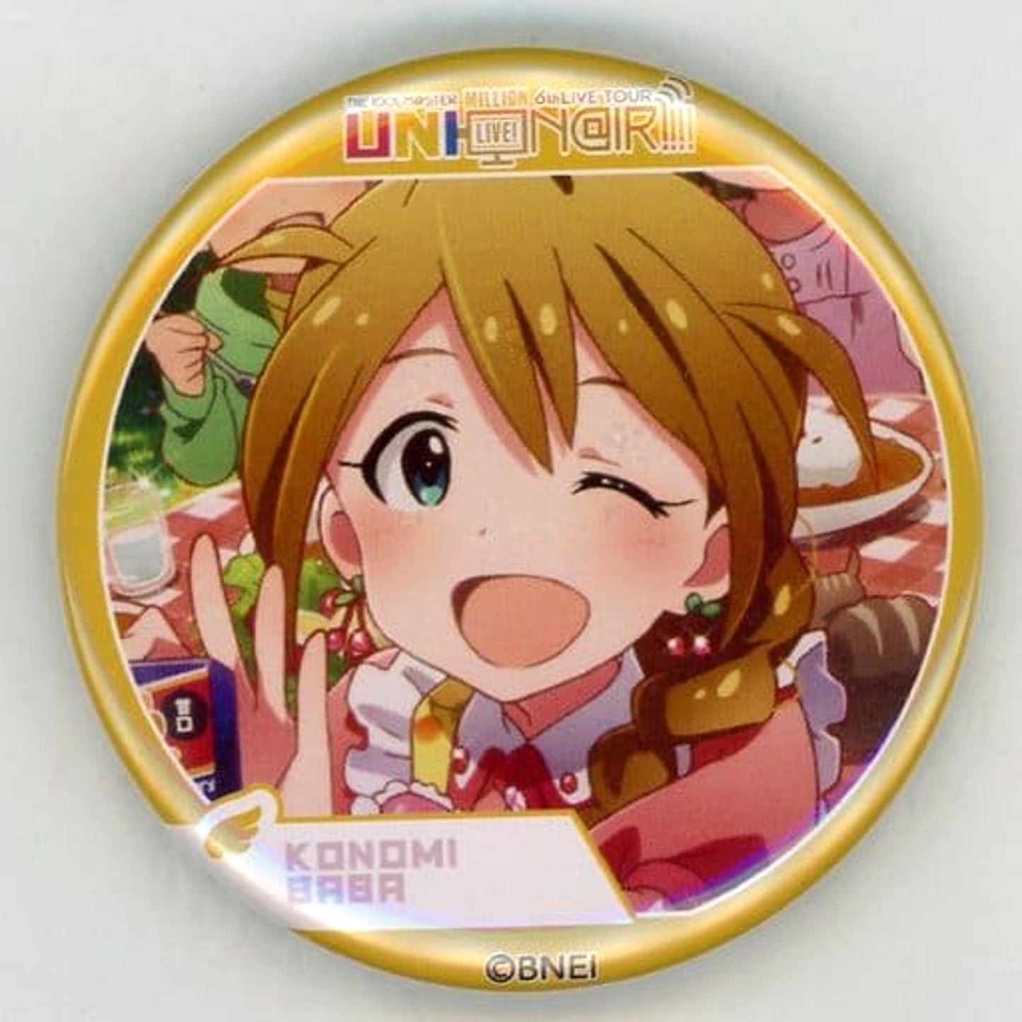 THE IDOLM@STER Million Live! Konomi Baba Official Trading Stand Badge 6th Live Ver. 6th Live Tour Uni-On@Ir!!!! Limited Buttons [USED]
