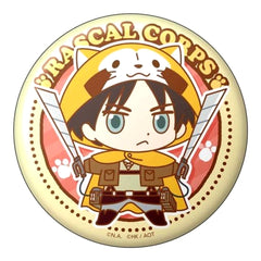 Raccoon Rascal X Attack on Titan Ellen Yeager Okkime Trading Can Badge Buttons [USED]