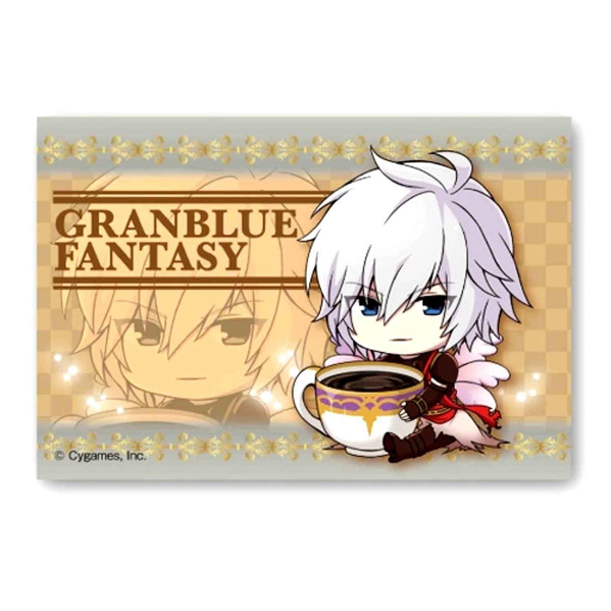 Lucifer Granblue Fantasy Gyugyutto Big Square Button [USED]