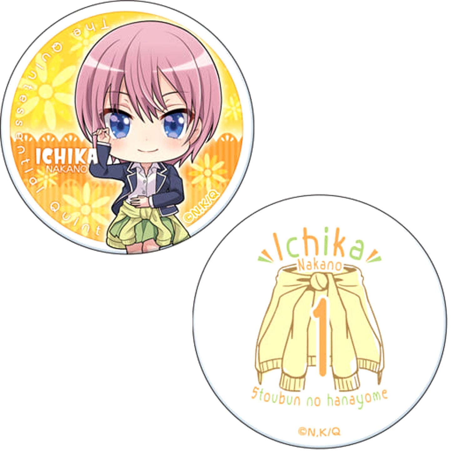 The Quintessential Quintuplets Ichika Nakano Character Badge Set of 2 Buttons [USED]