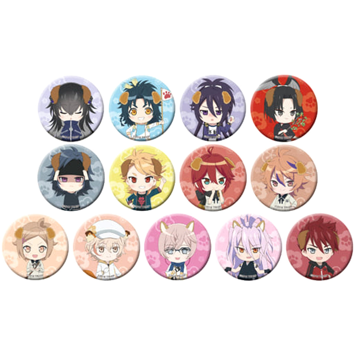 Touken Ranbu: Hanamaru 2 Touken Ranbu!? 2 Juzumaru Tsunetsugu & Others Can Badge Collection No.5 All 13 Types Set Buttons [USED]