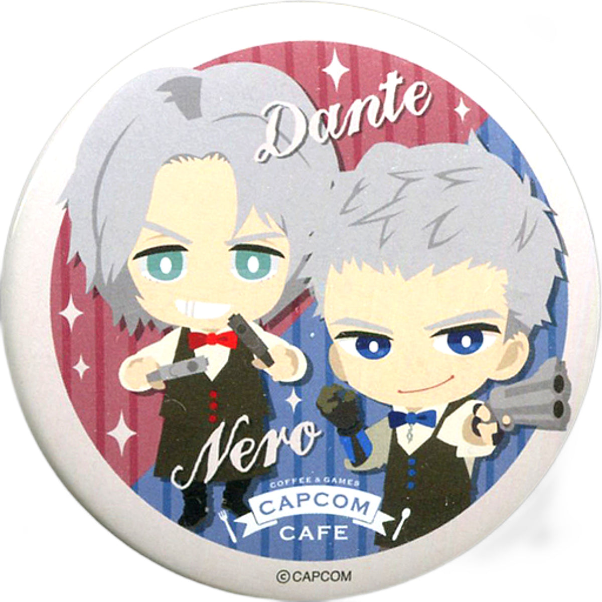 Devil May Cry 5 Dante Nero Can Badge Capcom Cafe Limited Buttons [USED]
