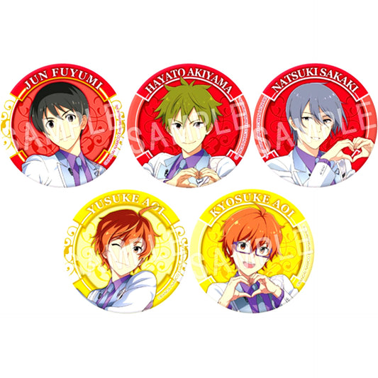 Set of 5 Idolmaster SideM White Day Live 2018 Ver. Trading Button [USED]
