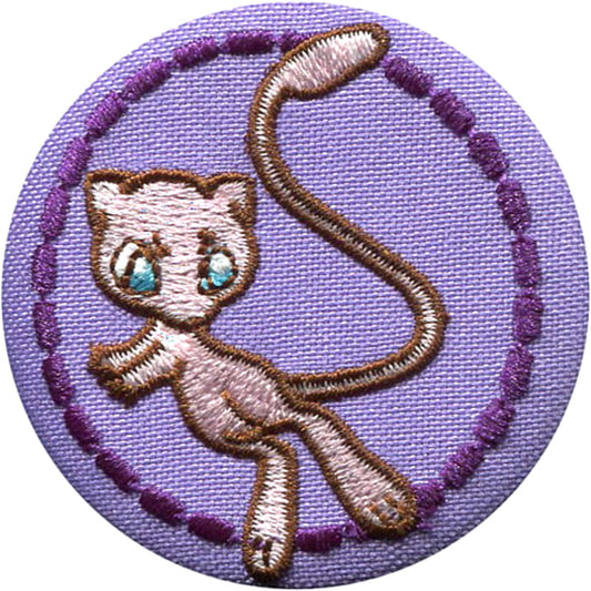 Pokemon Mew Embroidery Tin Badge Pokemon Cafe Limited Buttons [USED]