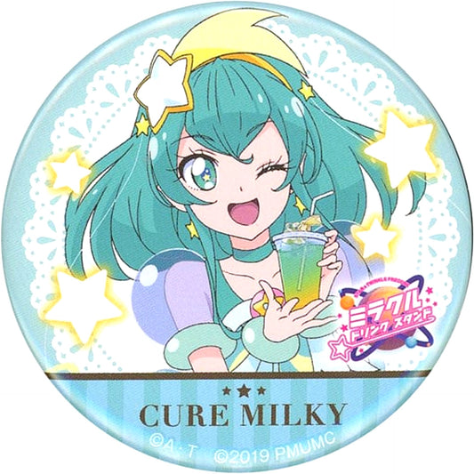 Cure Milky Precure Miracle Universe The Movie x Star Twinkle Precure Miracle Drink Stand x animate cafe Trading Badge [USED]