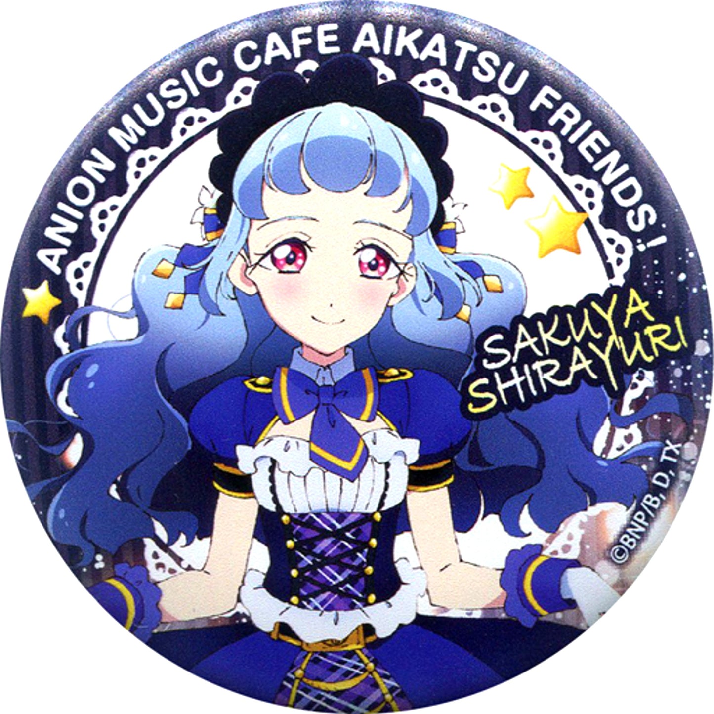 Sakuya Shirayuri Mag Badge Aikatsu! Series x AniON STATION Music Cafe Aikatsu Friends! 2 [USED]