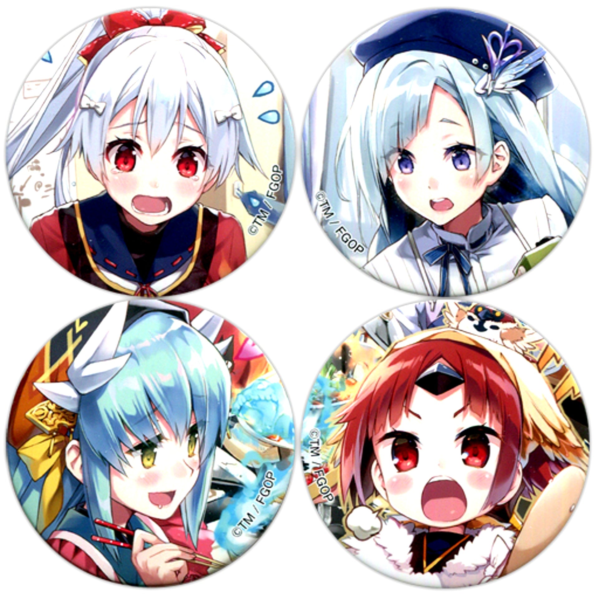 Set of 4 Fate/Grand Order Eretto Illustration Drawn Craft Essence Style Button AnimeJapan 2019 [USED]