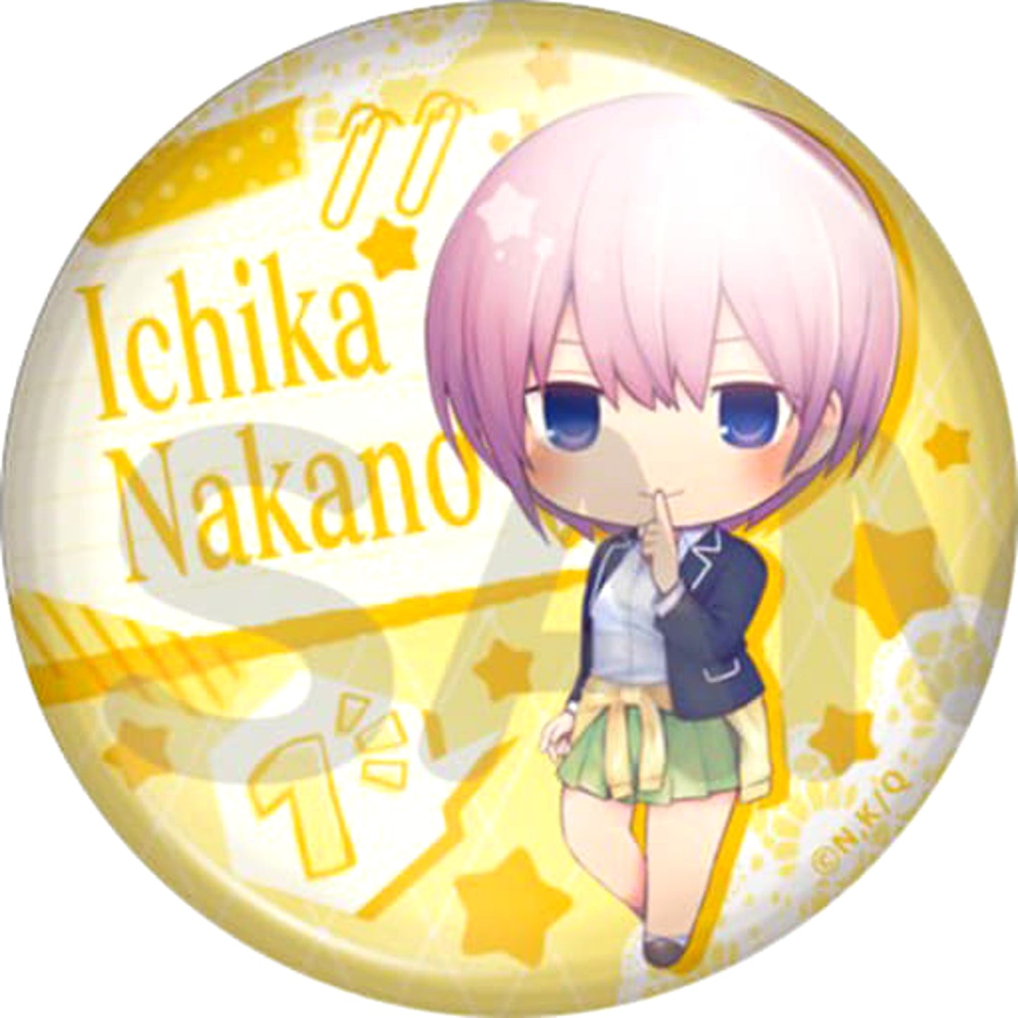 The Quintessential Quintuplets Ichika Nakano B All-Over Print Trading Can Badge Buttons [USED]
