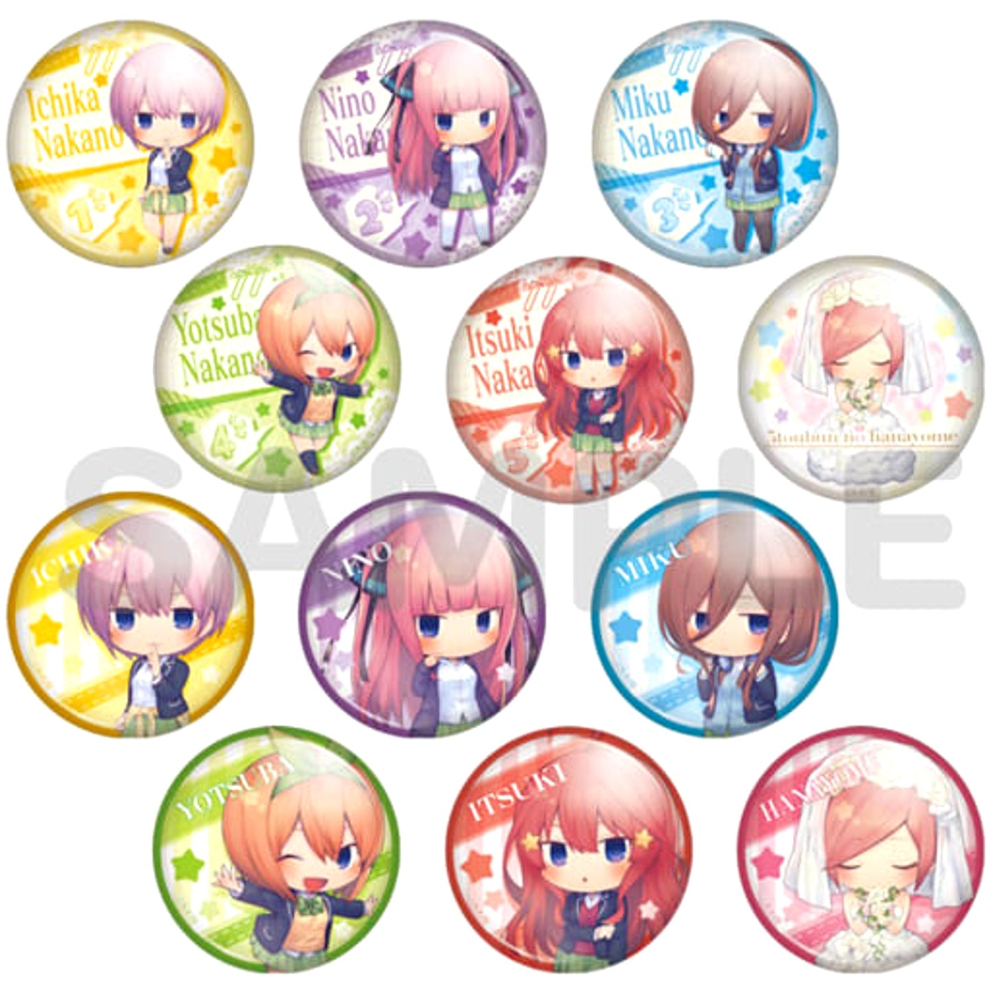 The Quintessential Quintuplets Ichika Nakano & Others Can Badge All 12 Types Set Buttons [USED]