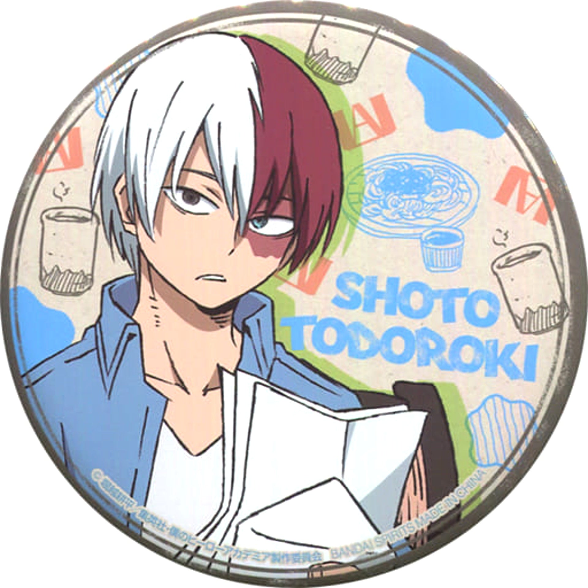 My Hero Academia Shoto Todoroki Ichiban Kuji Break Time Can Badge Prize E Buttons [USED]