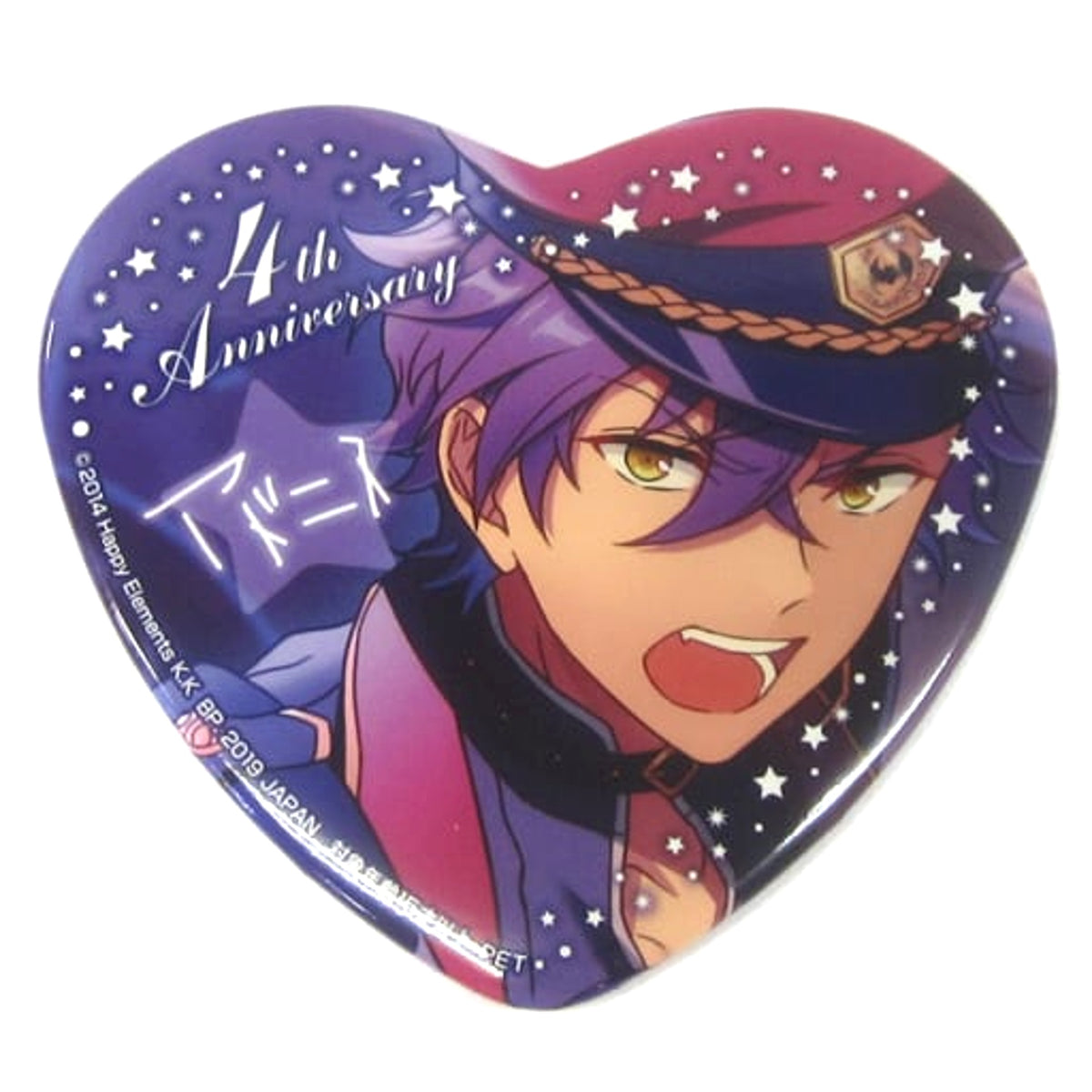 Ensemble Stars! Adonis Otogari Heart Shaped Big Can Badge 4th Anniversary Vol.2 Buttons [USED]