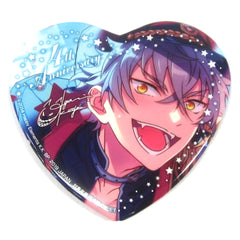 Ensemble Stars! Koga Ogami Heart Shaped Big Can Badge 4th Anniversary Vol.2 Buttons [USED]