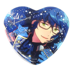 Ensemble Stars! Tsumugi Aoba Heart Shaped Big Can Badge 4th Anniversary Vol.2 Buttons [USED]