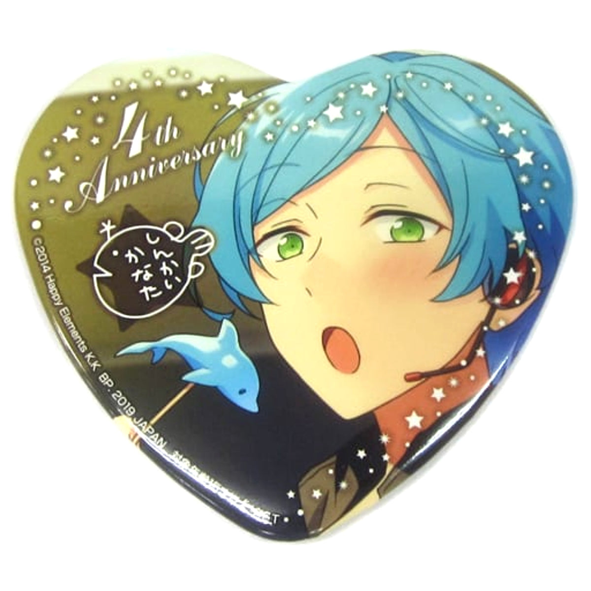 Ensemble Stars! Kanata Shinkai Heart Shaped Big Can Badge 4th Anniversary Vol.3 Buttons [USED]