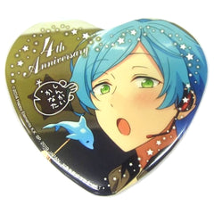 Ensemble Stars! Kanata Shinkai Heart Shaped Big Can Badge 4th Anniversary Vol.3 Buttons [USED]