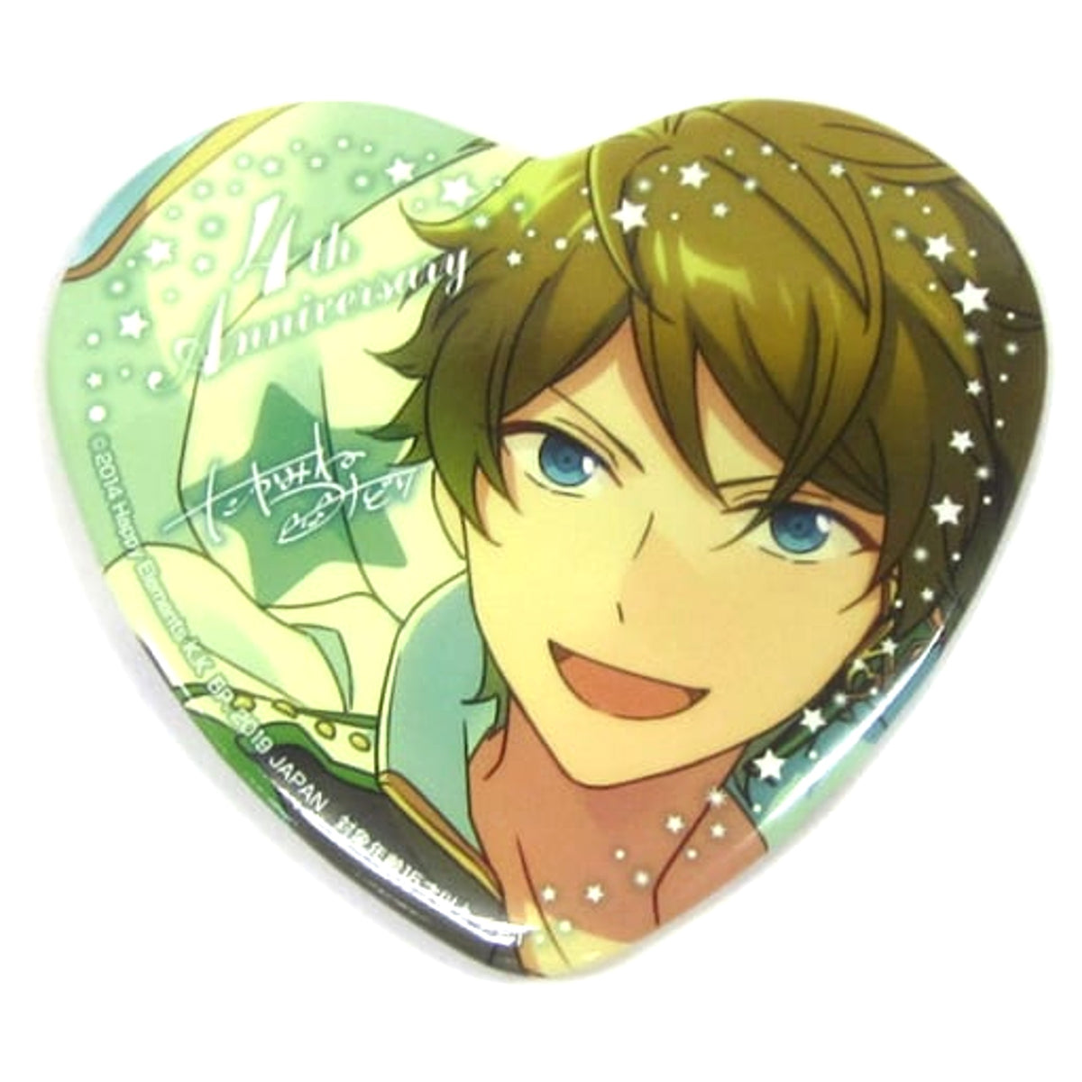 Ensemble Stars! Midori Takamine Heart Shaped Big Can Badge 4th Anniversary Vol.3 Buttons [USED]
