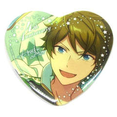 Ensemble Stars! Midori Takamine Heart Shaped Big Can Badge 4th Anniversary Vol.3 Buttons [USED]