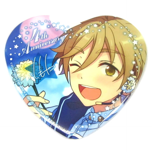 Ensemble Stars! Tomoya Mashiro Heart Shaped Big Can Badge 4th Anniversary Vol.3 Buttons [USED]