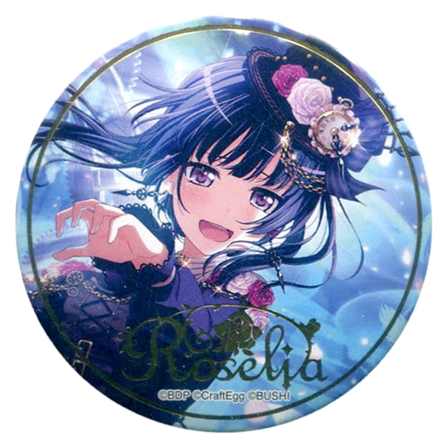 BanG Dream! Girls Band Party! Rinko Shirokane Trading Can Badge Vol.3.5 Anime Japan 2019 Limited Buttons [USED]