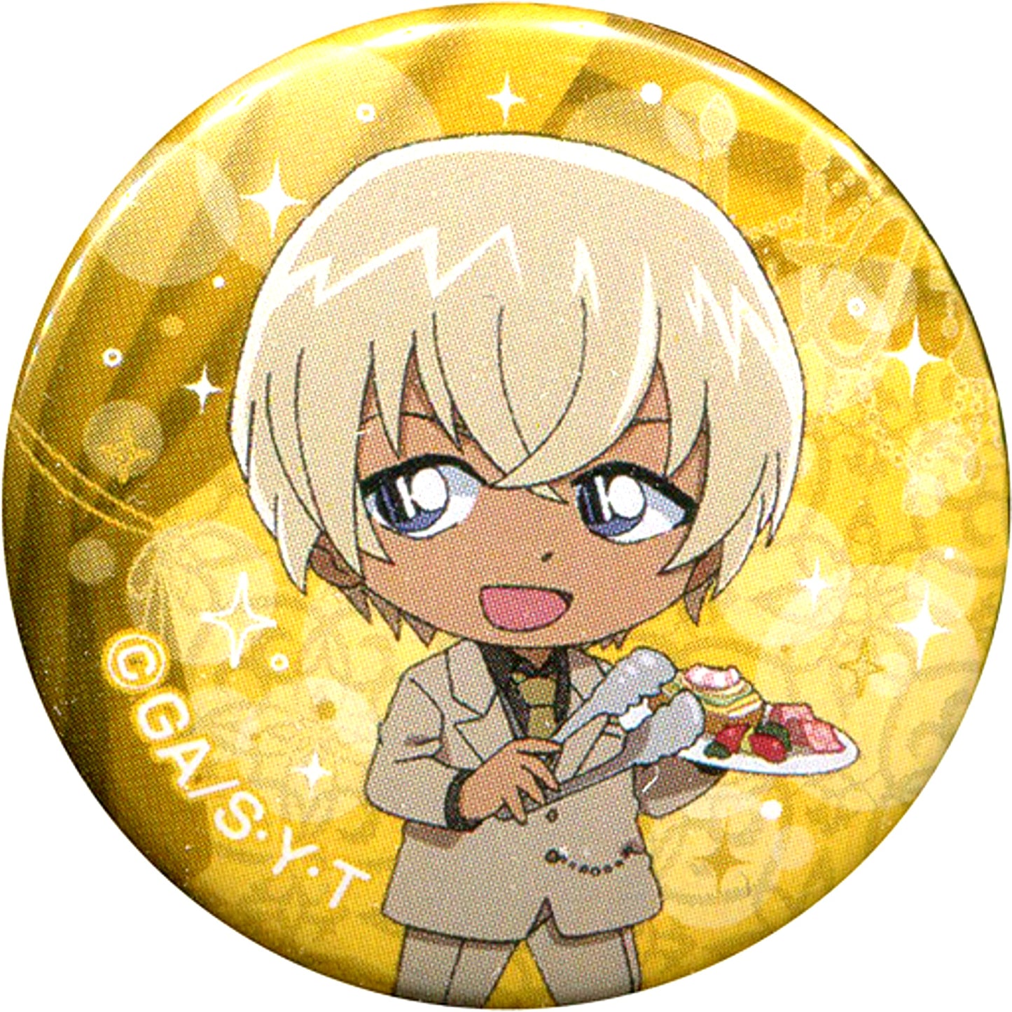 Toru Amuro Mini Character Detective Conan Original Mini Button Takeout Cup Drink Order Bonus Detective Conan Cafe 2019 [USED]