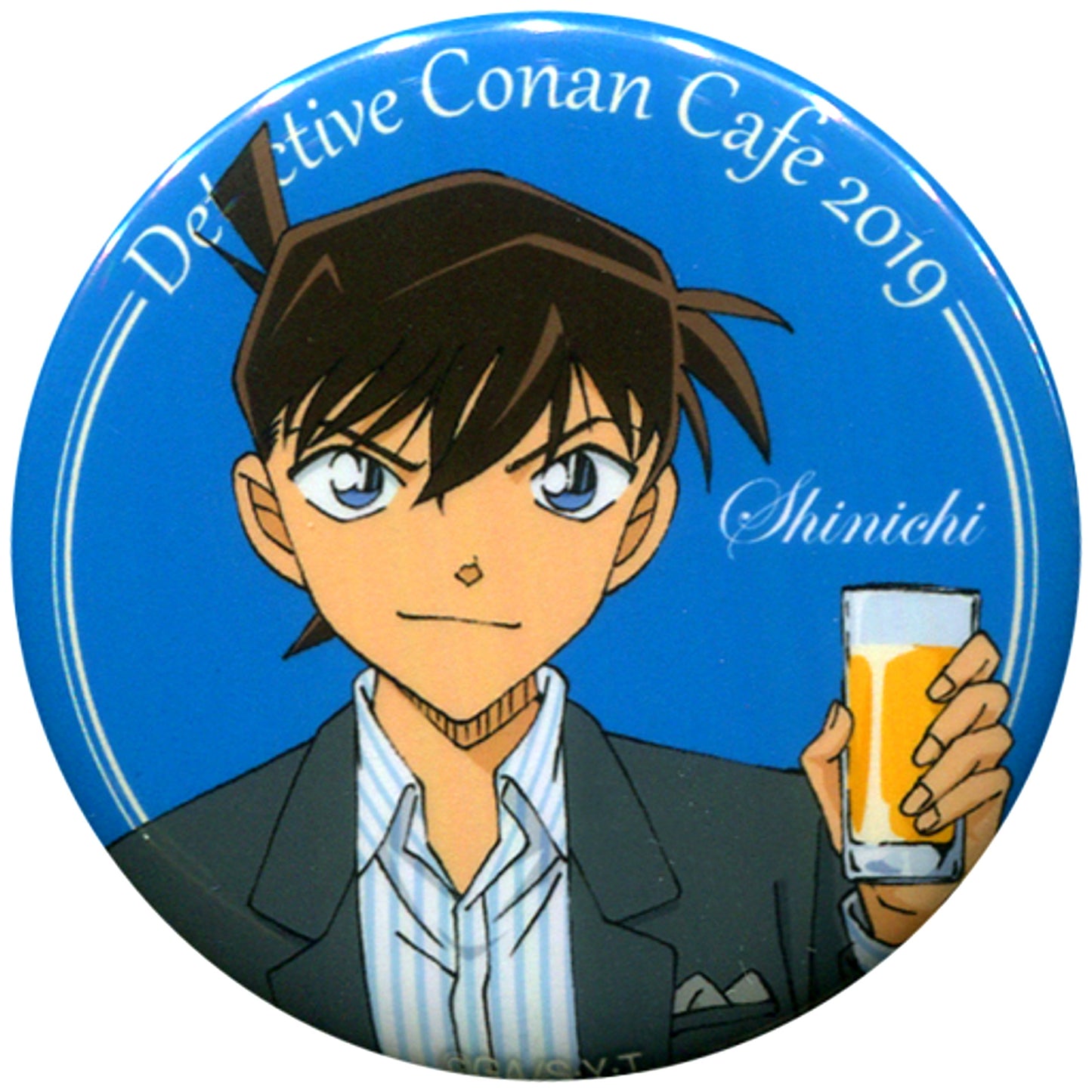 Shinichi Kudo Detective Conan Cafe 2019 Full Body Button [USED]