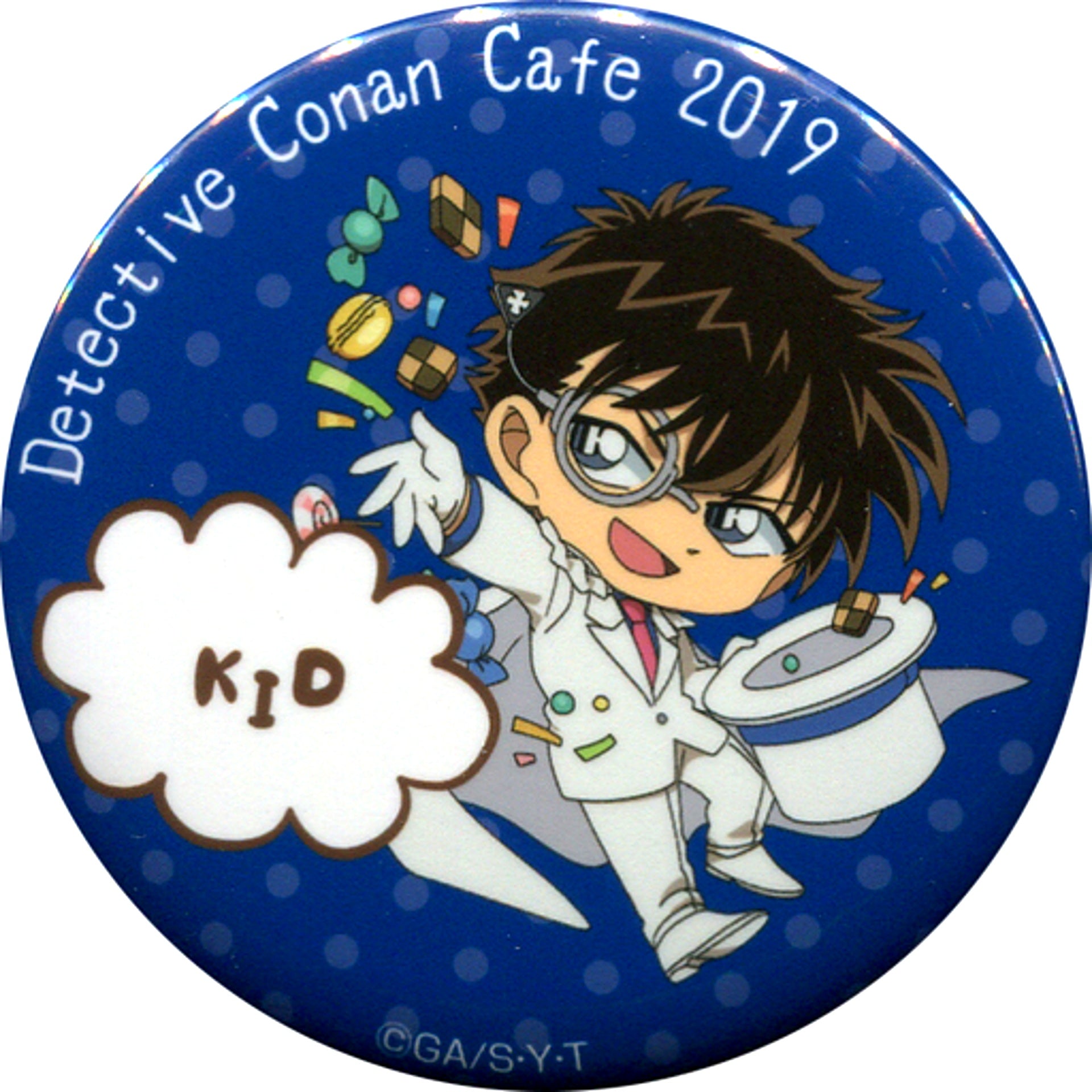 Kaitou Kid Detective Conan Cafe 2019 Mini Character Button [USED]