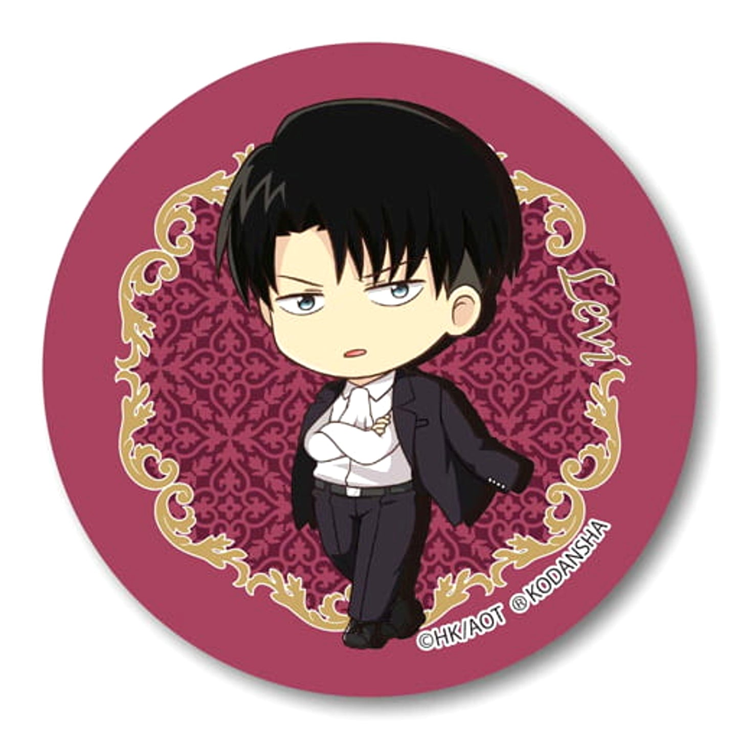 Attack on Titan Season 3 Levi Ackerman Suit Tekutoko Can Badge Buttons [USED]
