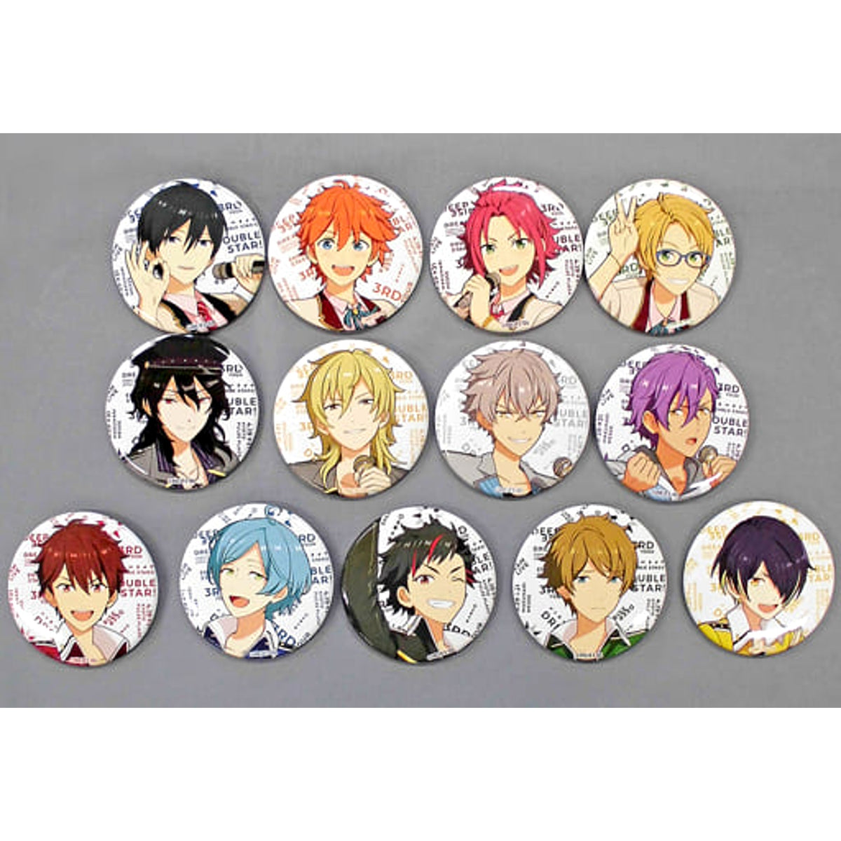 Ensemble Stars! Hokuto Hidaka & Others Character Badge Collection Ver.A Dream Live 3rd Tour Double Star! Limited All 13 Types Set Buttons [USED]