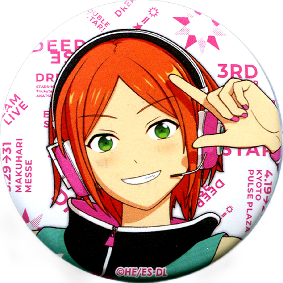 Hinata Aoi Ensemble Stars! Dream Live 3rd Tour Double Star! Character Badge Collection Ver.B Can Badge [USED]