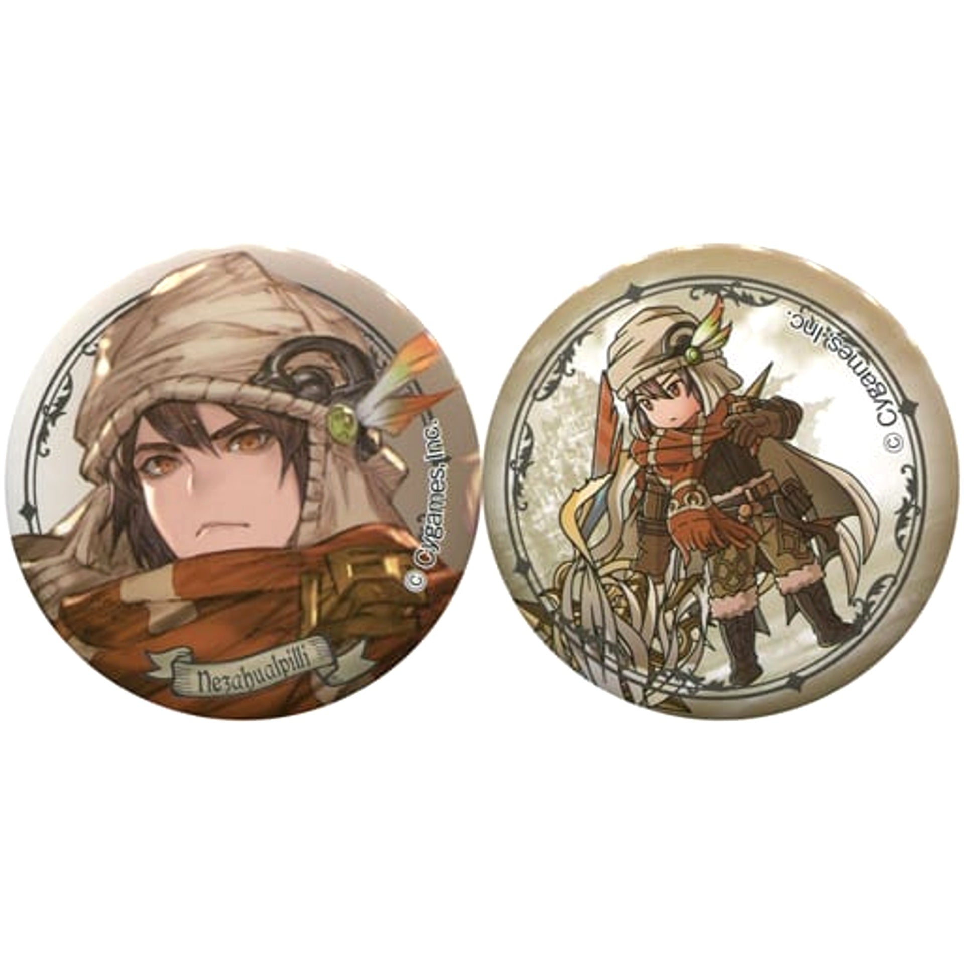 Granblue Fantasy Nezahualpilli Atari Kuji Part 2 Can Badge Set Set of 2 Buttons [USED]