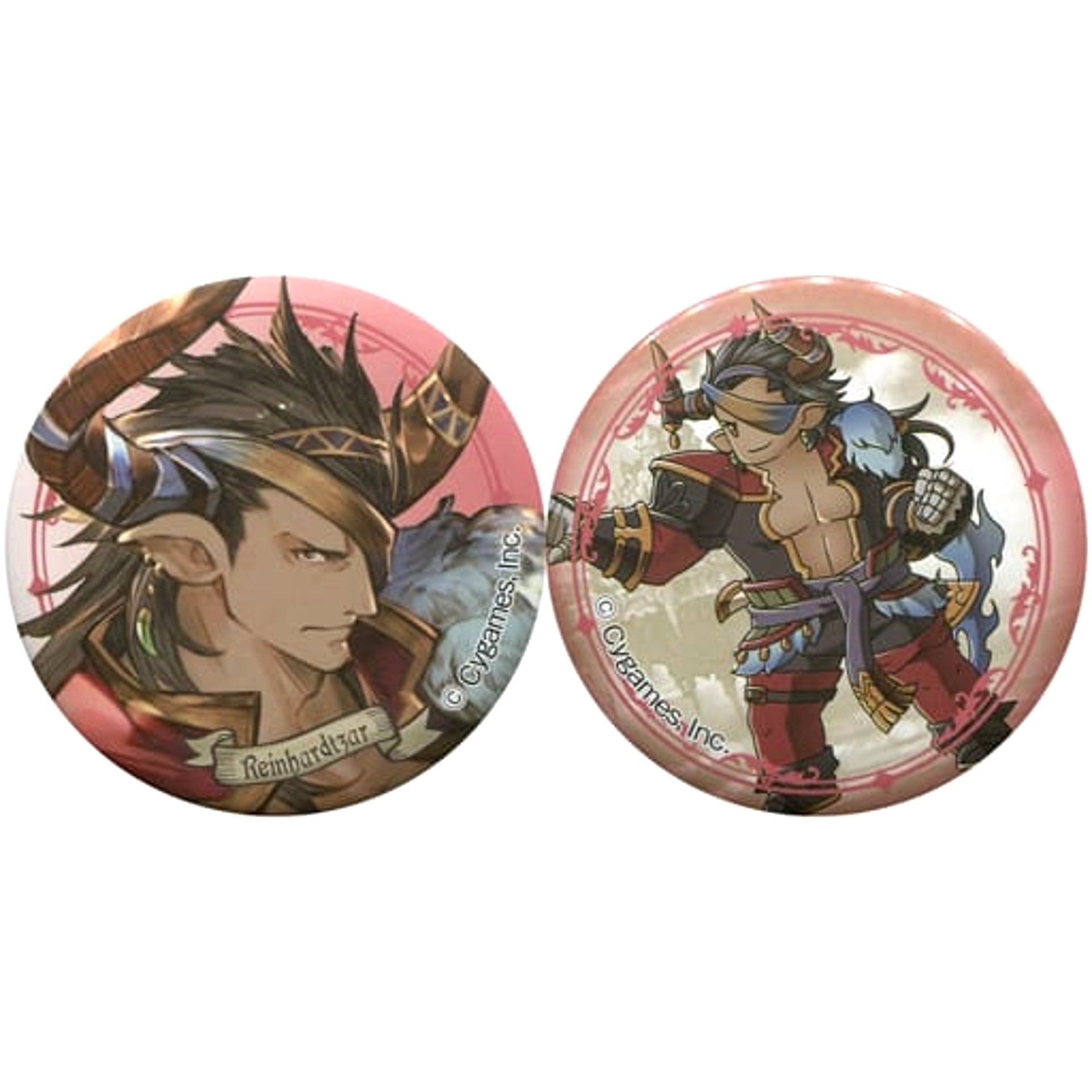 Granblue Fantasy Reinhardtzar Atari Kuji Part 2 Can Badge Set Set of 2 Buttons [USED]