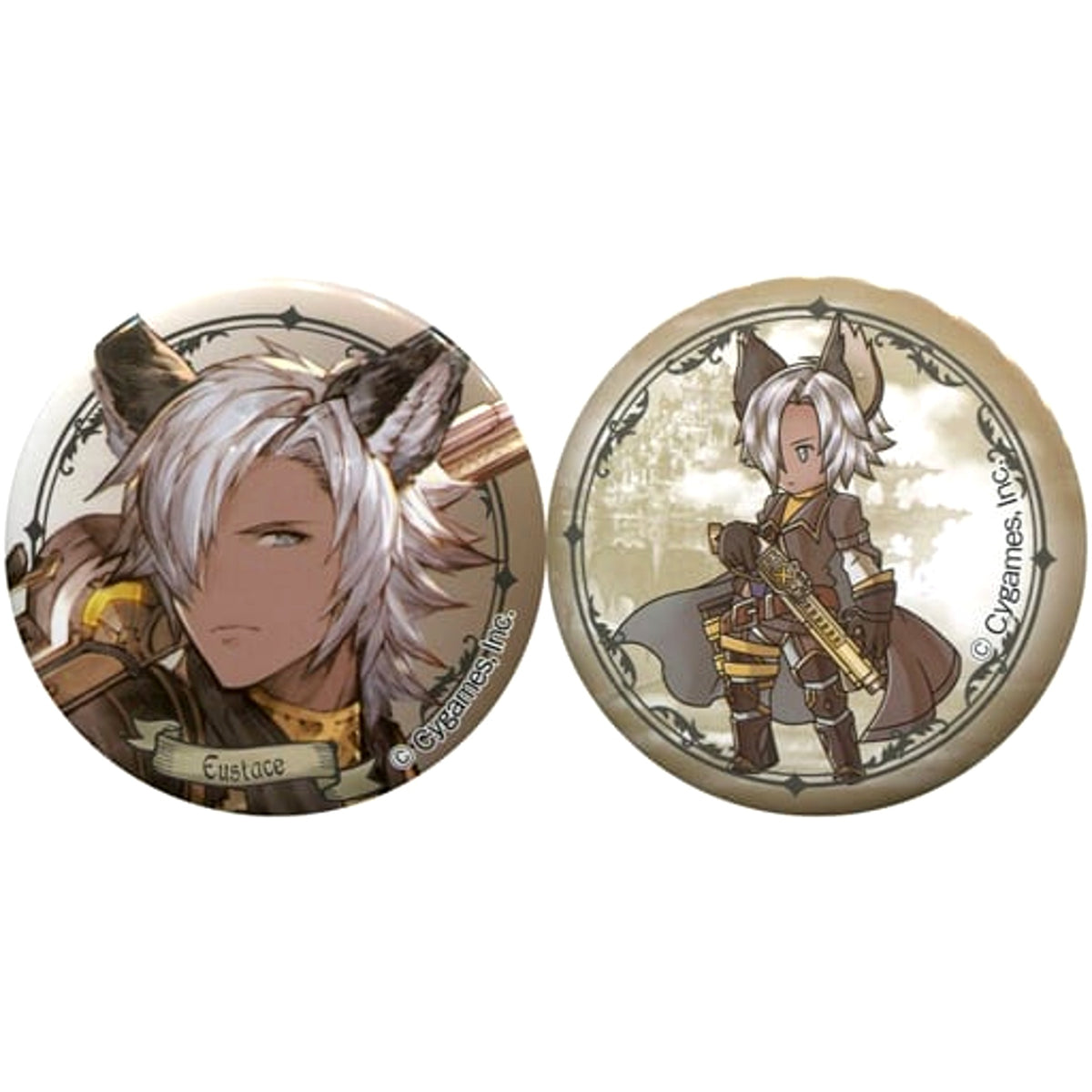 Granblue Fantasy Eustace Atari Kuji Part 2 Can Badge Set Set of 2 Buttons [USED]