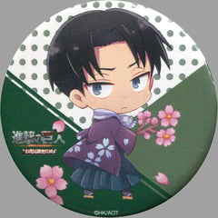 Attack on Titan Levi Ackerman Original Can Badge Gacha Cherry Blossom Viewing The Scout Regiment Limited Buttons [USED]