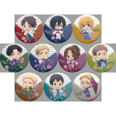 Attack on Titan Ellen Yeager & Others Original Can Badge Gacha Survey Corps Hanami Outing All 10 Types Set Buttons [USED]