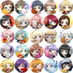 Bang Dream! Girls Band Party! Kasumi Toyama & Others Mugyutto Can Badge Collection Autumn Festival 2019 Spring Limited All 25 Types Set Buttons [USED]