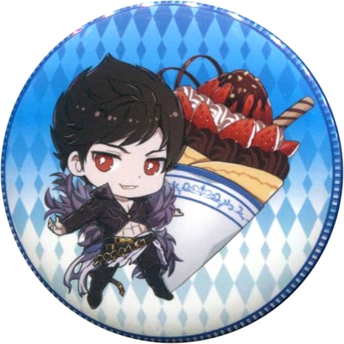 Granblue Fantasy Belial Trading Can Badge Characre! Meets Granblue Fantasy 1st Edition Limited Buttons [USED]