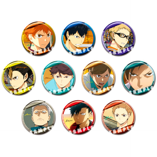 Set of 10 Haikyu!! Karasuno High School VS Shiratorizawa Academy Passion Button 4 [USED]
