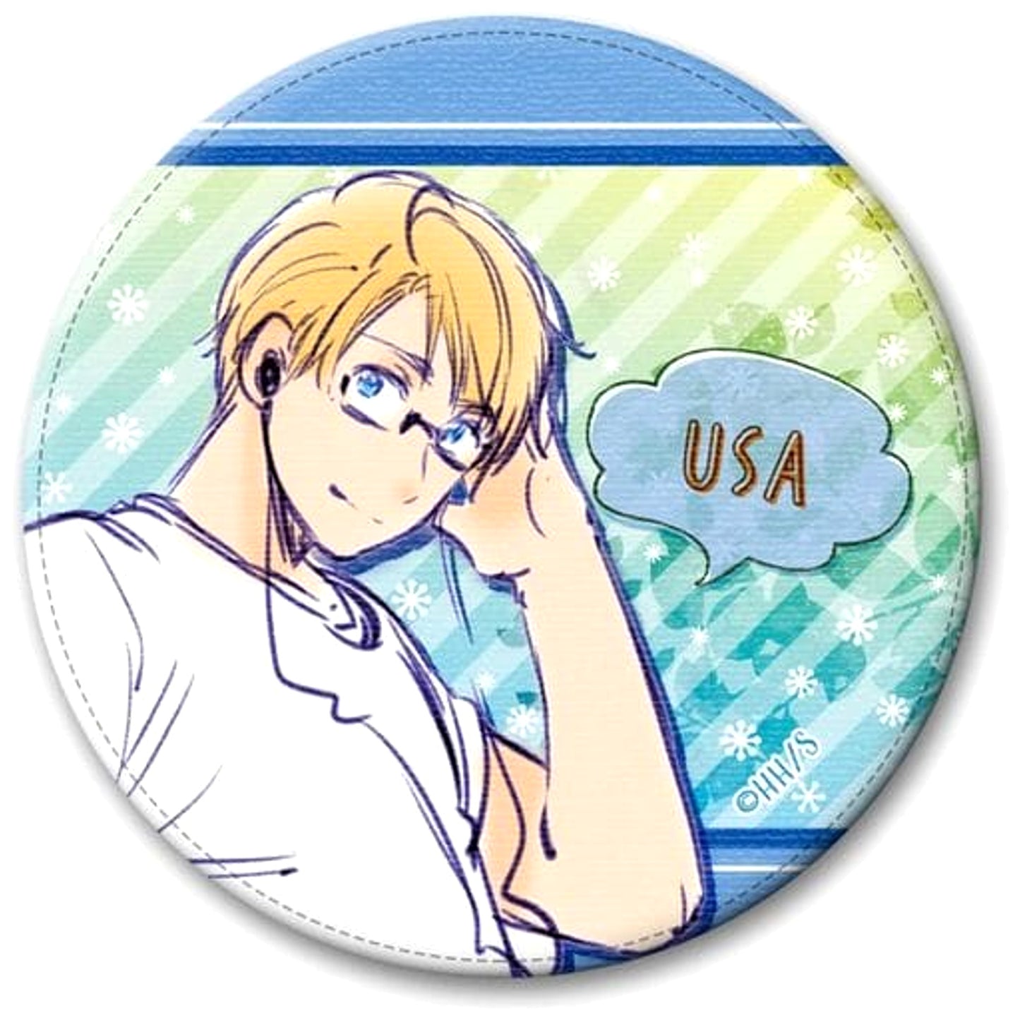 Hetalia World Stars America Leather Badge Buttons [USED]
