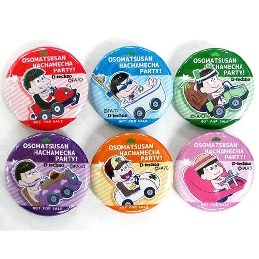 Osomatsu-san Hachacha Party! Sextuplets SD Bike Running Can Badge 6 Types Set Buttons [USED]