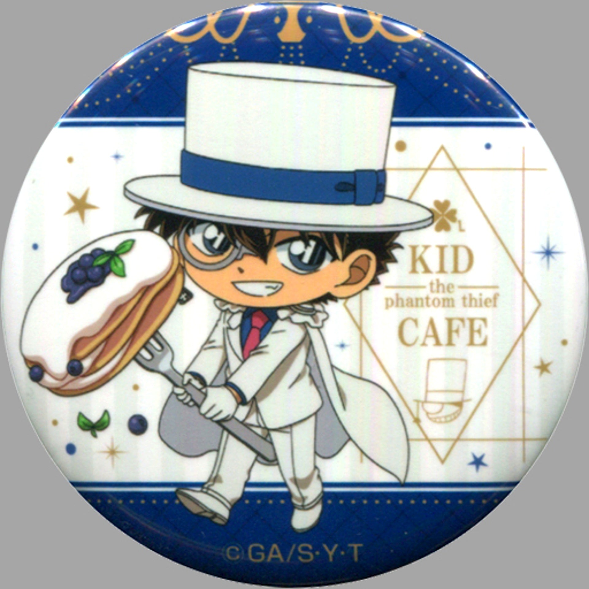 Kaitou Kid Pancake Detective Conan Button Kaitou Kid Cafe [USED]