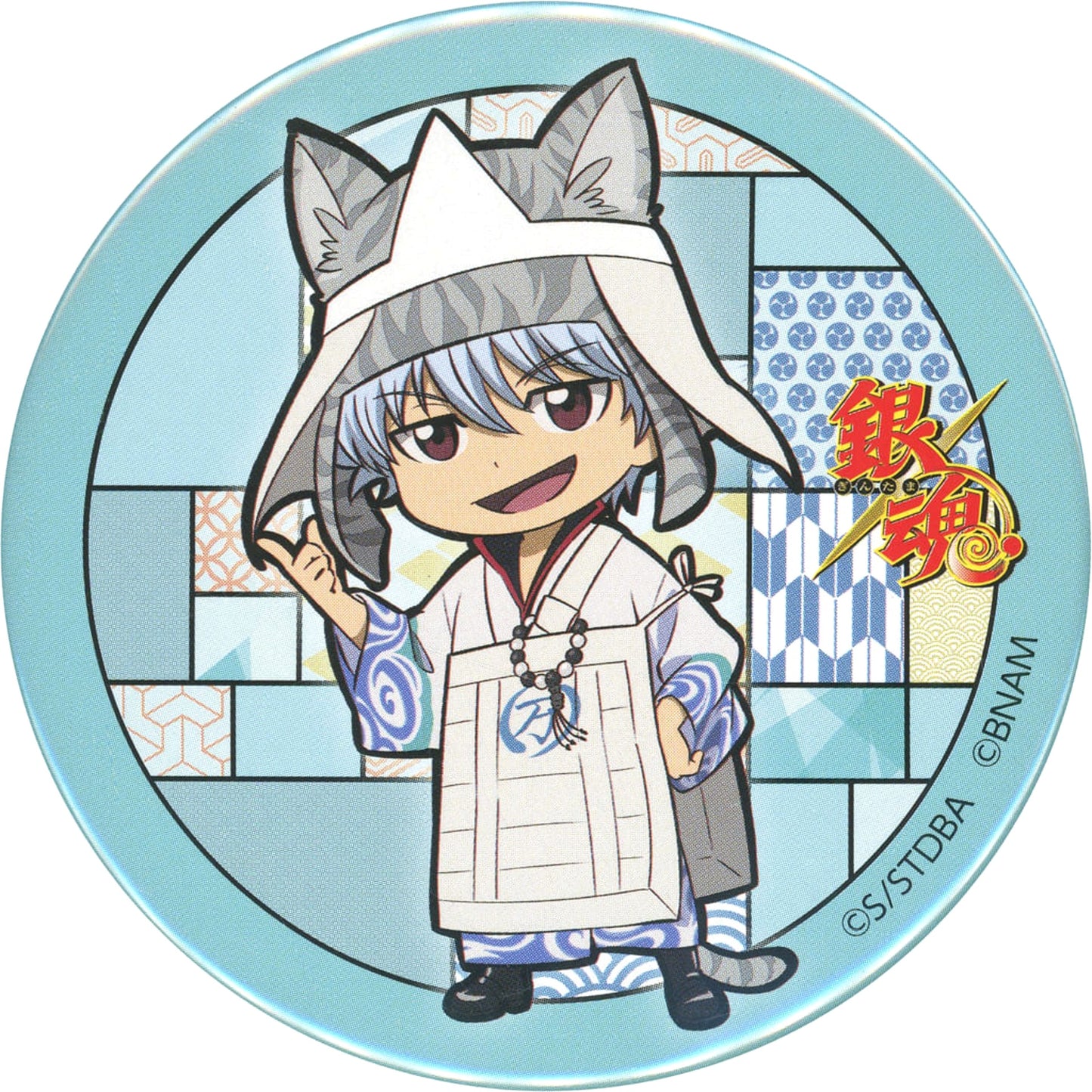 Gintoki Sakata Gintama 75mm Button Namja Town 2019 Ghost Story Welcome Gintama Ryokan Limited Mini Game: Go Through The Gate! Shinsengumi Checkpoint Prize B [USED]
