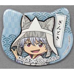 Gintama Gintoki Sakata Cat Shaped Can Badge Collection Namja Town 2019 Ghost Story Welcome Gintama Ryokan Limited Buttons [USED]