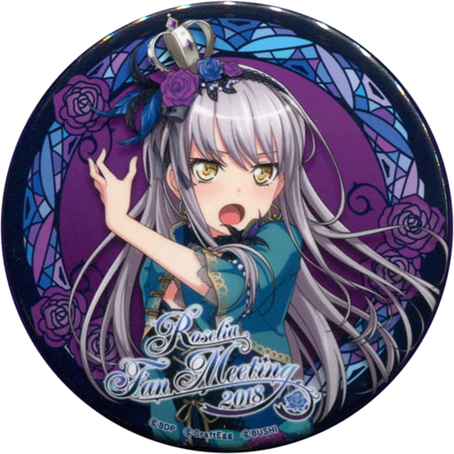 BanG Dream! Yukina Minato Can Badge Roselia Fan Meeting 2018 Limited Buttons [USED]