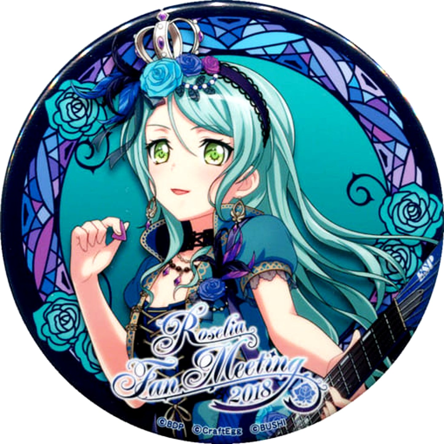 BanG Dream! Sayo Hikawa Can Badge Roselia Fan Meeting 2018 Limited Buttons [USED]