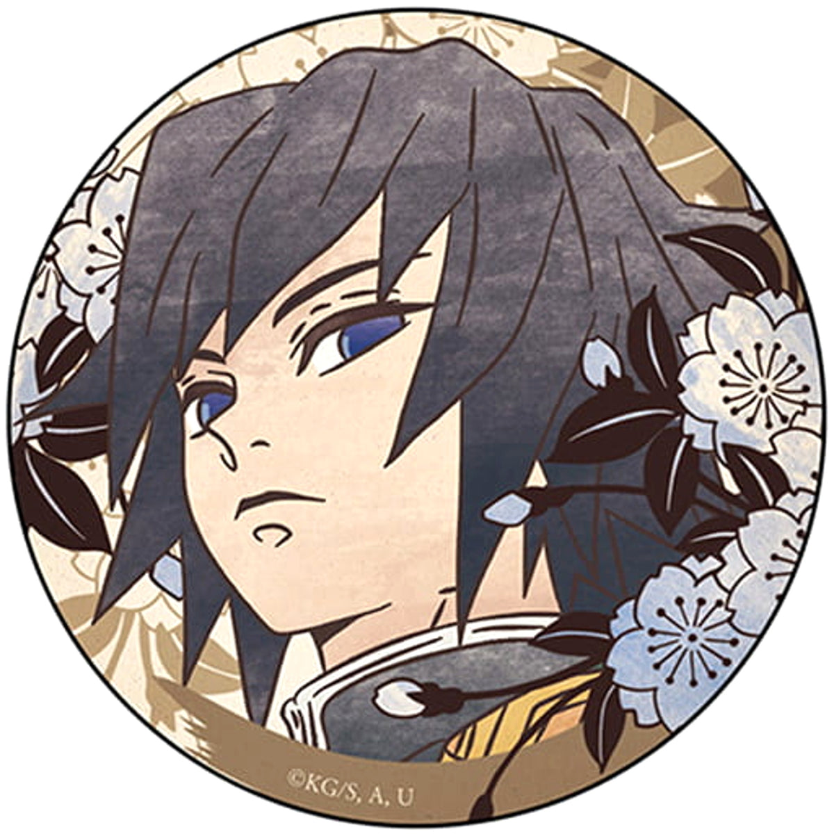 Demon Slayer: Kimetsu no Yaiba Giyu Tomiokau Can Badge Buttons [USED]